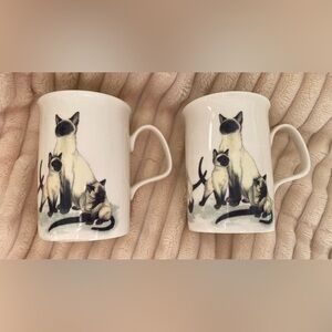 Set of 2 Mugs:  "Cat Lovers" Cat Collection by Roy Kirkham